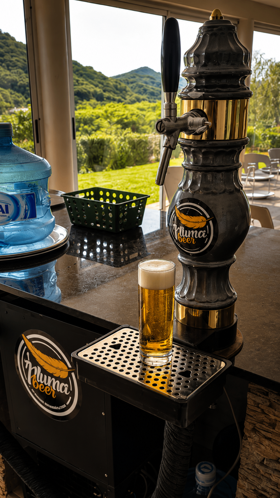 Chopera Pluma Beer con vista al jardín
